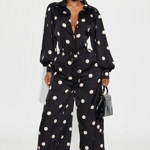 Polka Dot Black two piece set! New!
